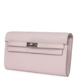Hermes Kelly Wallet To Go Mauve Pale Epsom Palladium Hardware - Image 3