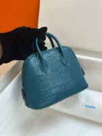 Bolide Mini 18CM Matte crocodile leather Duck Blue - Image 3