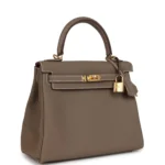 Hermes Kelly Retourne 25 Etoupe Togo Gold Hardware - Image 2