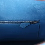 Hermes Birkin 35 Mykonos Clemence Palladium Hardware - Image 9