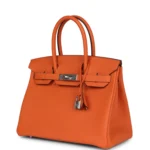 Hermes Birkin 30 Orange Togo Palladium Hardware - Image 5