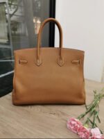 Herm&egrave;s Bikrin 35-40 gold brown silver buckle custom - Image 5