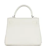 Hermes Kelly Retourne 28 White Clemence Palladium Hardware - Image 4
