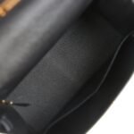 Hermes Kelly Sellier 28 Black Epsom Gold Hardware - Image 8