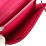 Hermes Kelly Wallet To Go Rose Mexico Chevre Palladium Hardware - Image 10