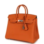 Hermes Birkin 25 Orange Togo Palladium Hardware - Image 5