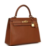 Hermes Kelly Sellier 25 Fauve Barenia Gold Hardware - Image 2