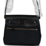 Hermes Herbag Zip 20 Mini Black Toile Militaire Canvas and Black Vache Hunter Gold Hardware - Image 4