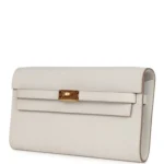 Hermes Kelly Wallet To Go Gris Pale Epsom Gold Hardware - Image 5