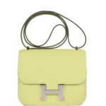 Hermes Constance 18 Jaune Bourgeon Chevre Palladium Hardware