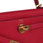 Hermes Kelly Retourne 25 Framboise Togo Gold Hardware - Image 7