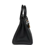 Hermes Birkin 25 Black Matte Alligator and Togo Touch Gold Hardware - Image 3