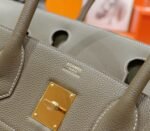 Herm&egrave;s Birkin platinum bag, ivory color, Togo style, fully hand-sewn, gold buckle, 29-42cm long customization - Image 6