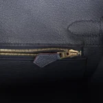 Hermes Birkin 30 Bleu Indigo and Rouge H Contour Epsom Gold Hardware - Image 9