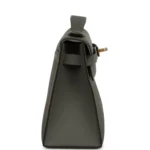Hermes Special Order (HSS) Kelly Pochette Gris Meyer Verso Swift Permabrass Hardware - Image 3