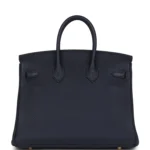 Hermes Birkin 25 Bleu Nuit Togo Gold Hardware - Image 5