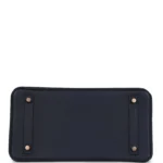 Hermes Birkin 30 Bleu Nuit Togo Rose Gold Hardware - Image 6
