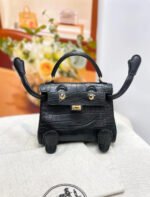 Kellly doll bag Gold buckle crocodile leather custom