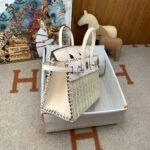 Herm&egrave;s Picnic Sellier Birkin 25 Palladium Hardware customization - Image 9