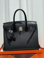 Hermes Kelly Sellier 25-30 Vert Rousseau Madame and Shiny Niloticus Crocodile Touch Silver Hardware