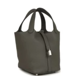Hermes Picotin Lock 18 Gris Meyer Clemence Palladium Hardware - Image 2