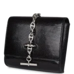 Hermes Chaine d' Ancre Wallet to Go Black Varanus Niloticus Lizard Palladium Hardware - Image 5