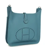 Hermes Evelyne III PM Blue Jean Clemence Palladium Hardware - Image 2