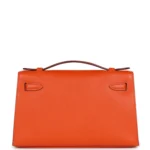 Hermes Kelly Pochette Feu Epsom Palladium Hardware - Image 4