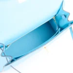 Hermes Kelly Sellier 25 Celeste Epsom Gold Hardware - Image 7