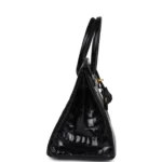 Hermes Birkin 30 Black Shiny Crocodile Niloticus Gold Hardware - Image 3