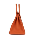 Hermes Birkin 35 Orange Togo Palladium Hardware - Image 3