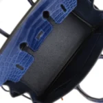 Hermes Birkin 25 Bleu Saphir Matte Alligator Gold Hardware - Image 8