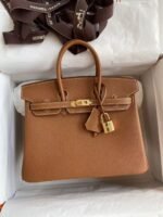 Herm&egrave;s Birkin  Brown TOGO  Palladium Hardware customization