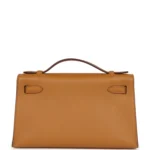 Hermes Kelly Pochette Sesame Swift Gold Hardware - Image 4