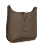 Hermes Evelyne III PM Etoupe Clemence Gold Hardware - Image 2
