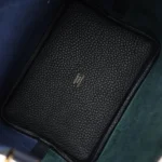Hermes Picotin Lock 18 Casaque Bleu Nuit and Vert Cypress Clemence Gold Hardware - Image 7
