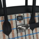 Hermes Shoulder Birkin Light 29 Multicolor Toile and Black Swift Palladium Hardware - Image 7