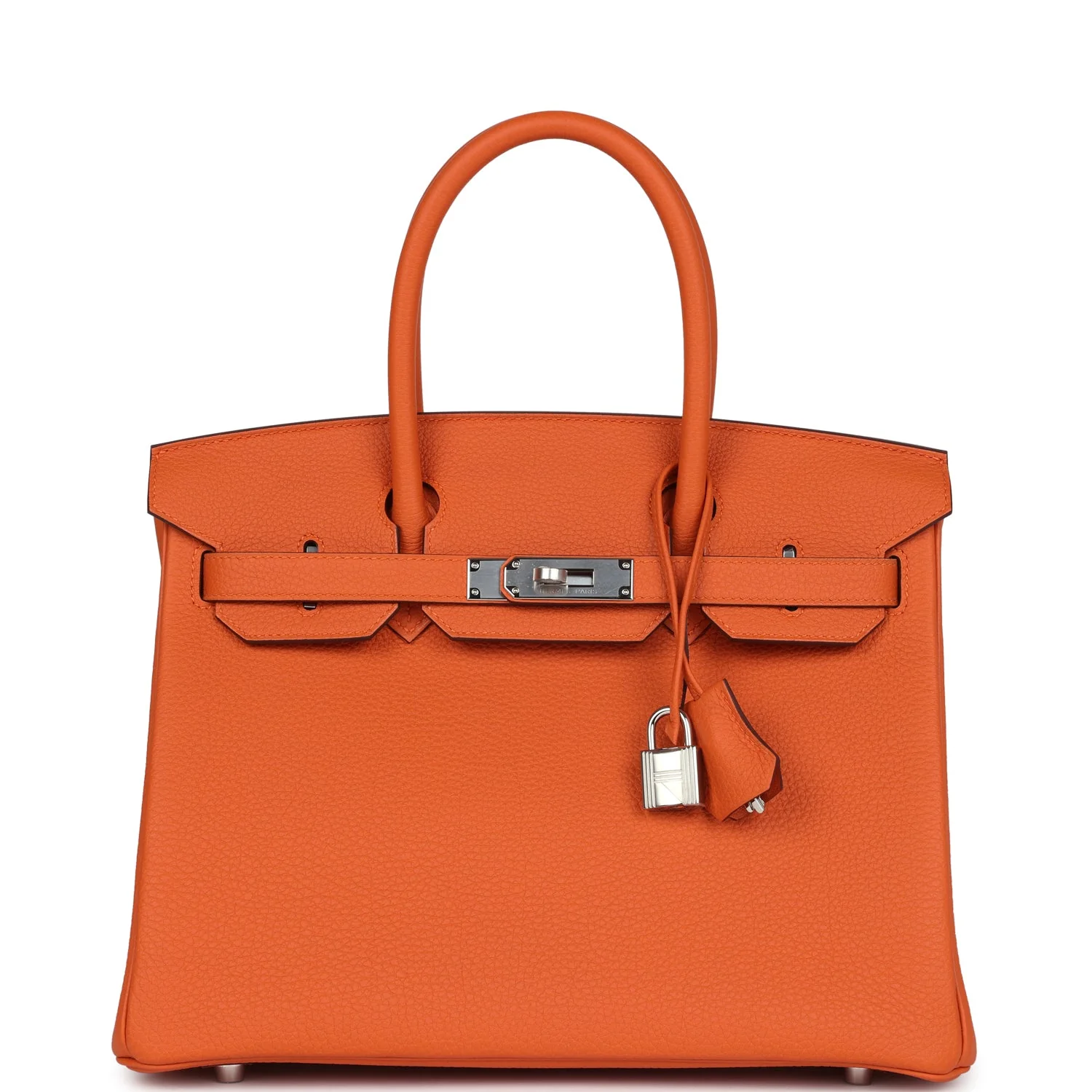 1F4B383F-4684-4E08-1ED9-8843C9607E8E.webp Hermes Birkin 30 Orange Togo Palladium Hardware - Image 1