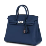 Hermes Birkin 25 Bleu Tie Togo Palladium Hardware - Image 3