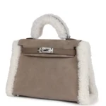Hermes Teddy Kelly 20 Gris Caillou and Etoupe Swift Palladium Hardware - Image 5