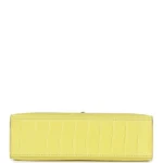 Hermes Kelly Pochette Lime Matte Alligator Palladium Hardware - Image 6