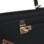 Hermes Kelly Retourne 25 Black Togo Permabrass Hardware - Image 7