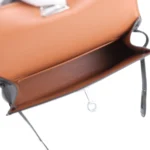 Hermes Special Order (HSS) Kelly Sellier 20 Black Verso Chevre Palladium Hardware - Image 8