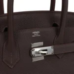 Hermes Birkin 30 Chocolat Togo Palladium Hardware - Image 7