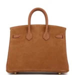 Hermes Birkin 25 Chamois Grizzly and Gold Swift Gold Hardware - Image 4