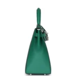 Hermes Kelly Sellier 28 Vert Vertigo Epsom Palladium Hardware - Image 3