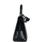 Hermes Kelly Sellier 25 Vert Rousseau Shiny Porosus Crocodile Palladium Hardware - Image 3