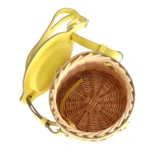 Hermes Farming Picnic Bag Lime Swift and Naturel Osier Wicker Palladium Hardware - Image 8