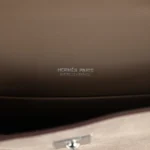 Hermes Teddy Kelly 20 Gris Caillou and Etoupe Swift Palladium Hardware - Image 7