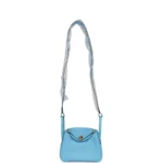 Hermes Mini Lindy Celeste Swift Gold Hardware - Image 6